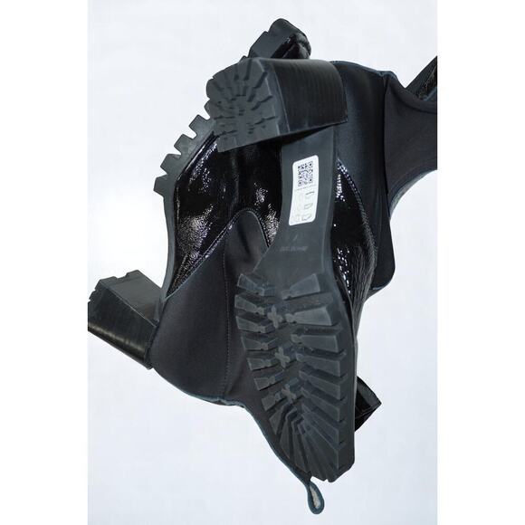 ASOS DESIGN Remix premium leather sock boots in black NWOB size 7 - Picture 5 of 11